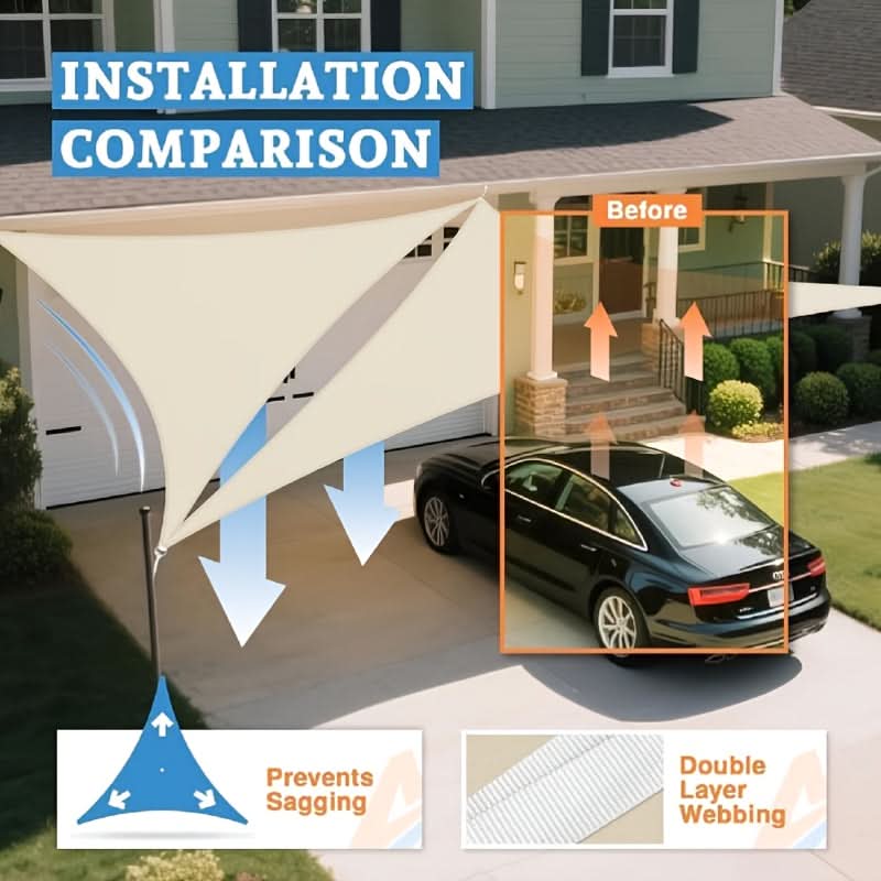 Triangle Sun Shade Sail for Outdoor Use