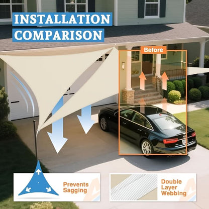 Triangle Sun Shade Sail for Outdoor Use