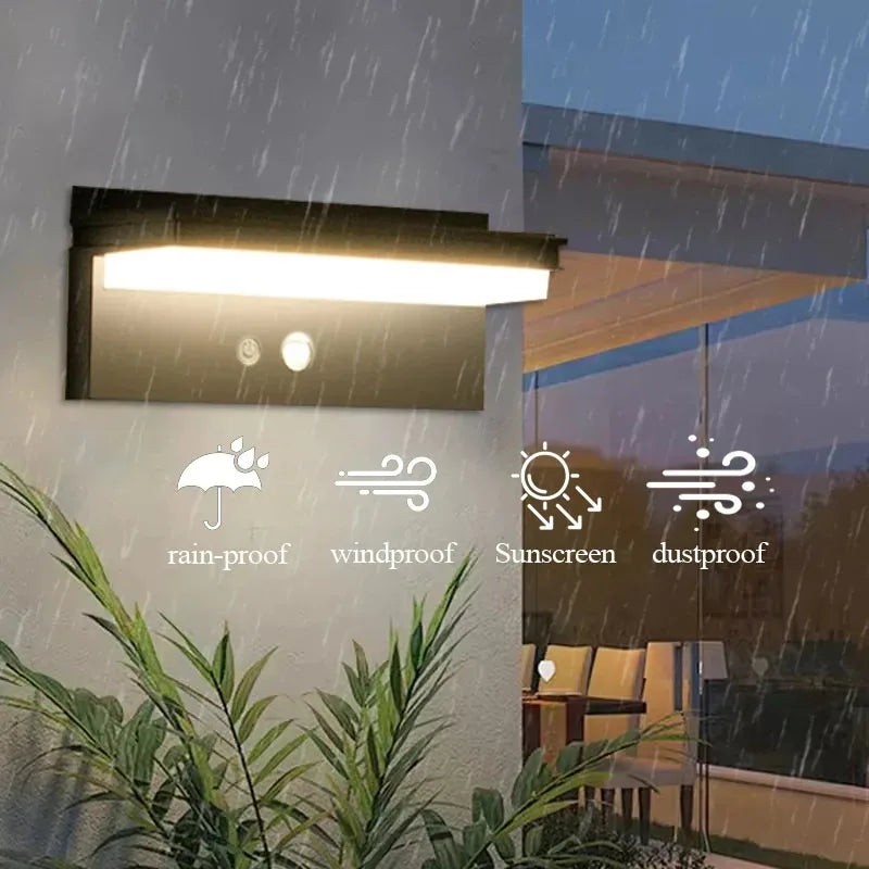Solar Outdoor Wall Light with Motion Sensor | Waterproof IPX5 | Energy Efficient for Garden & Patio