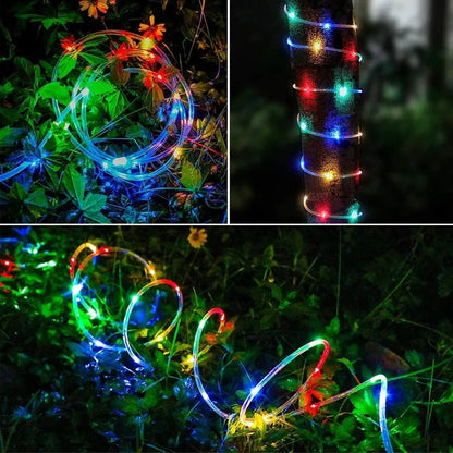 Solar-Powered Outdoor String Lights | 7–32 m Length | Waterproof | 8 Lighting Modes | Garden, Christmas & Party Decor