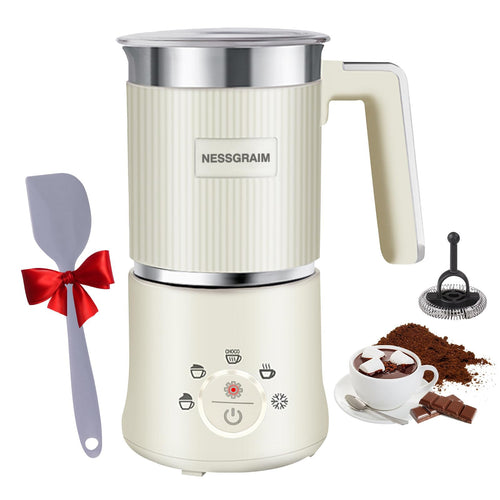 Versatile Electric Milk Frother | 5-in-1 Foam Maker with Dishwasher Safe Parts