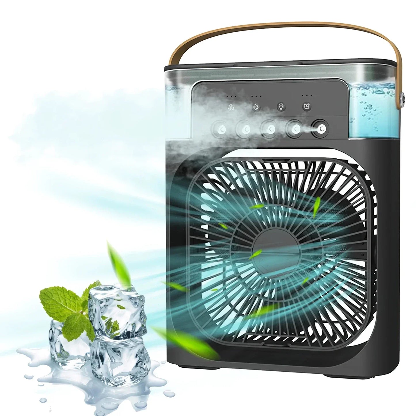 Compact 3-in-1 Air Cooler with Humidifier and LED Night Light