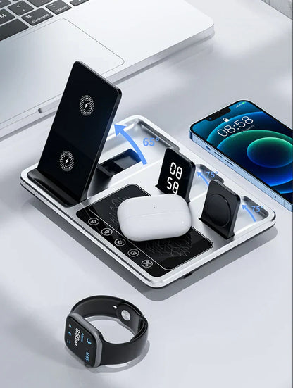 4-in-1 Wireless Charger for iPhone, Apple Watch, and AirPods - Fast Charging