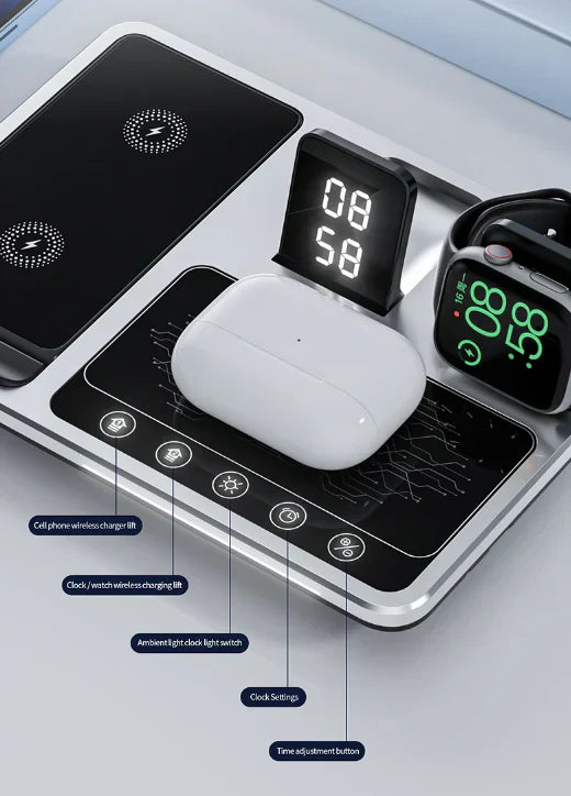 4-in-1 Wireless Charger for iPhone, Apple Watch, and AirPods - Fast Charging