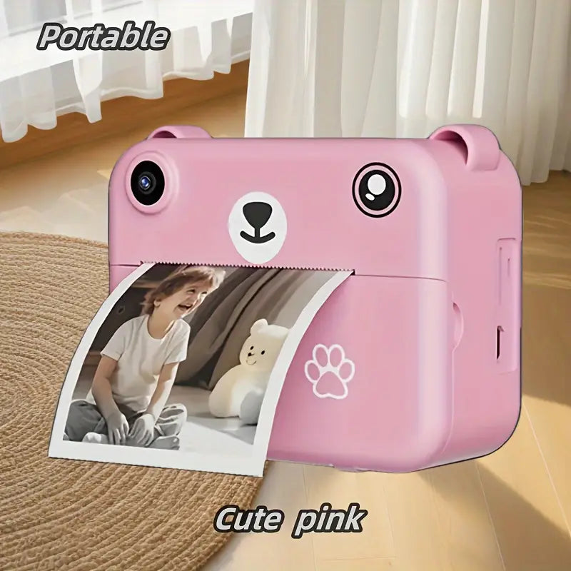 Compact Instant Camera for Kids - 1080P HD, Photo & Video, Includes Print Paper & USB Charger
