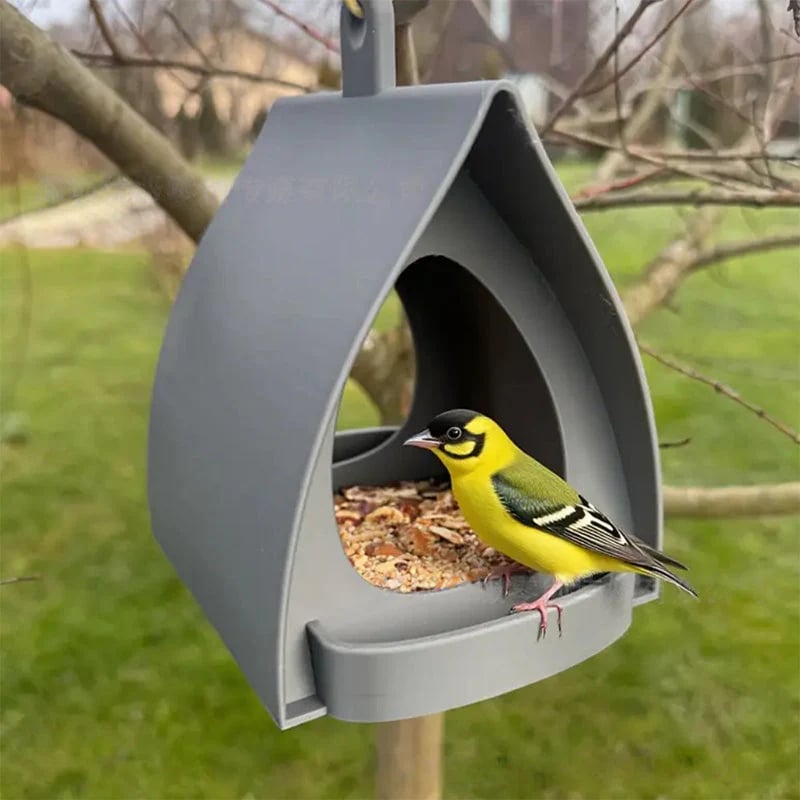 Bird Feeder with Weatherproof Roof and Durable Plastic Housing | Perfect for Outdoor Bird Watching