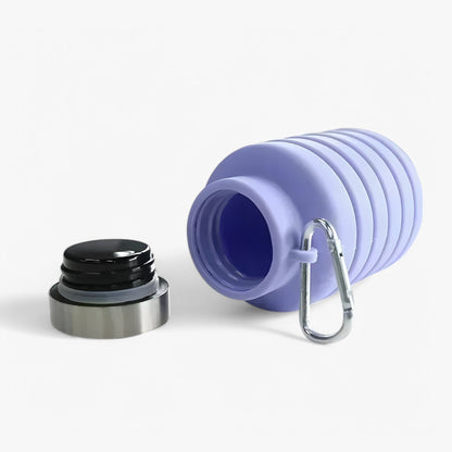 Collapsible Silicone Water Bottle - 500 ml - Black