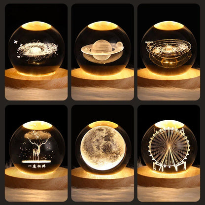 3D Crystal Night Light - Colour Changing Mood Lamp