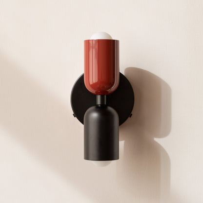 Adjustable Wall-Mounted Lighting Fixture with Two Lights