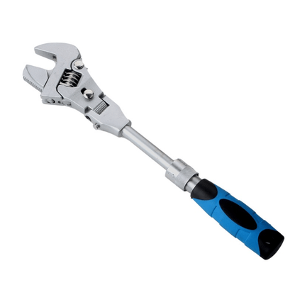 Versatile 5-in-1 Extendable Wrench with 180° Pivoting Head