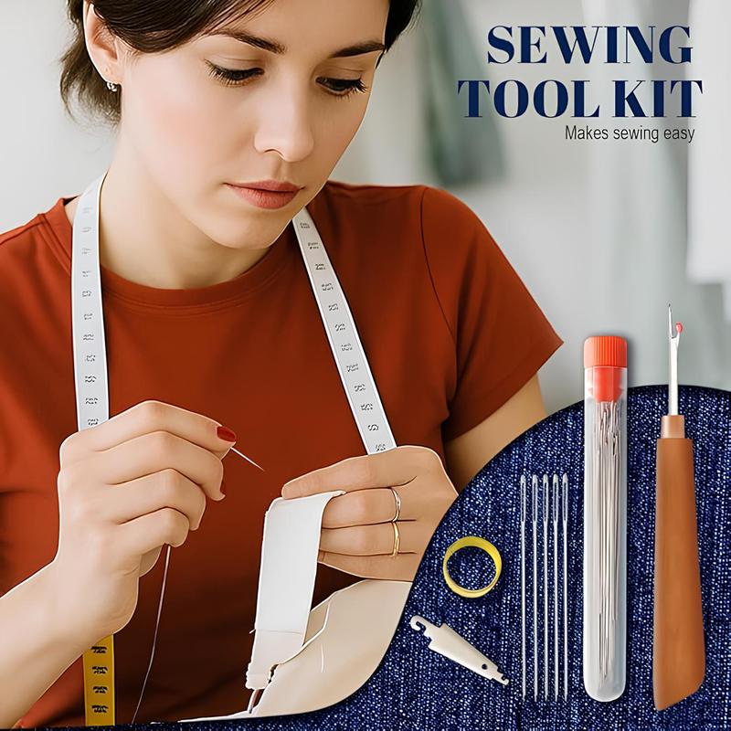 Essential Sewing Kit with Thread & Needles | Compact Repair Set