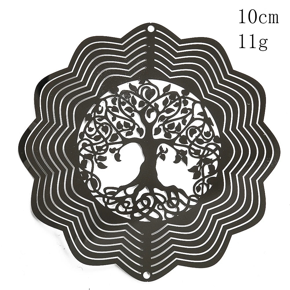 3D Life Tree Wind Chime | Stainless Steel | 10 cm | Reflective Mirror Effect