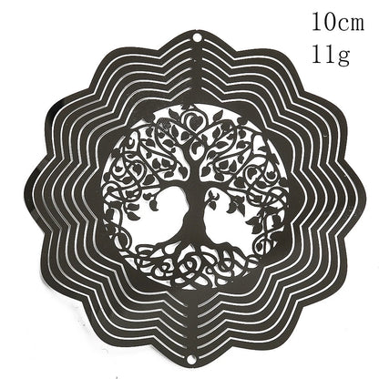 3D Life Tree Wind Chime | Stainless Steel | 10 cm | Reflective Mirror Effect