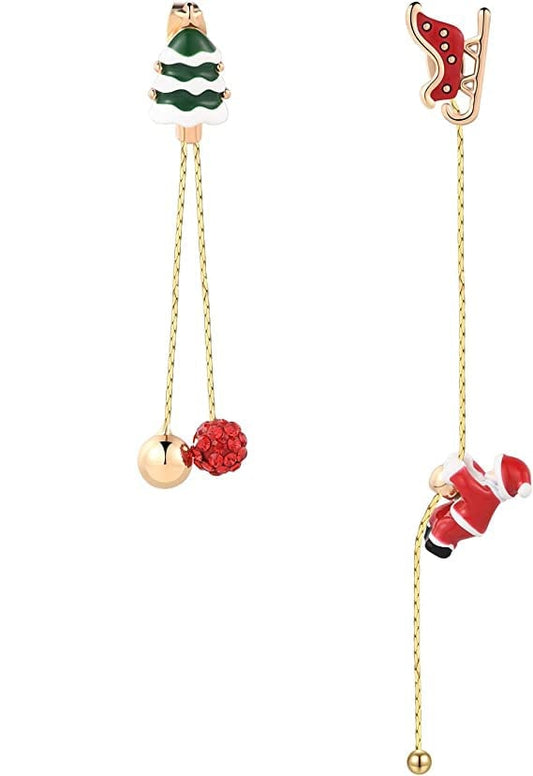 Festive Santa Claus Drop Earrings for Holiday Cheer