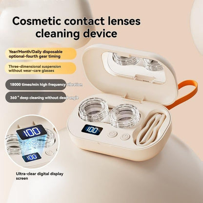 Ultrasonic Lens Cleaner with Rechargeable Feature and Mirror