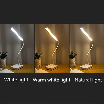 Dimmable LED Desk Lamp with Touch Control, USB Charging & Phone Stand