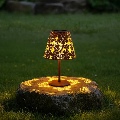 Solar Lantern Shaped Like a Flower for Patio and Terrace Decoration