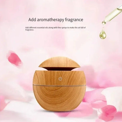 130 ml Ultrasonic Humidifier | Whisper Quiet <35 dB | USB Powered & LED Light | Includes Aromatherapy Function
