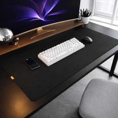 Large Scratch-Resistant Wool Felt Desk Mat with Non-Slip Backing for Home Office