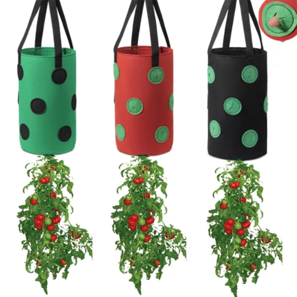Felt Hanging Grow Bag with 13 Compartments | Versatile | Perfect for Tomatoes, Strawberries, and Vegetables