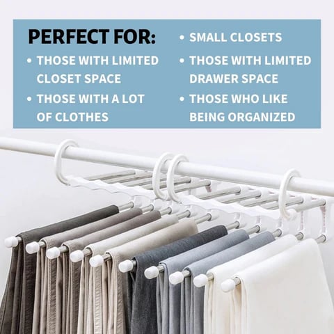 Get 1 Free | 5-in-1 Magic Trouser Hanger - Last Day Discount