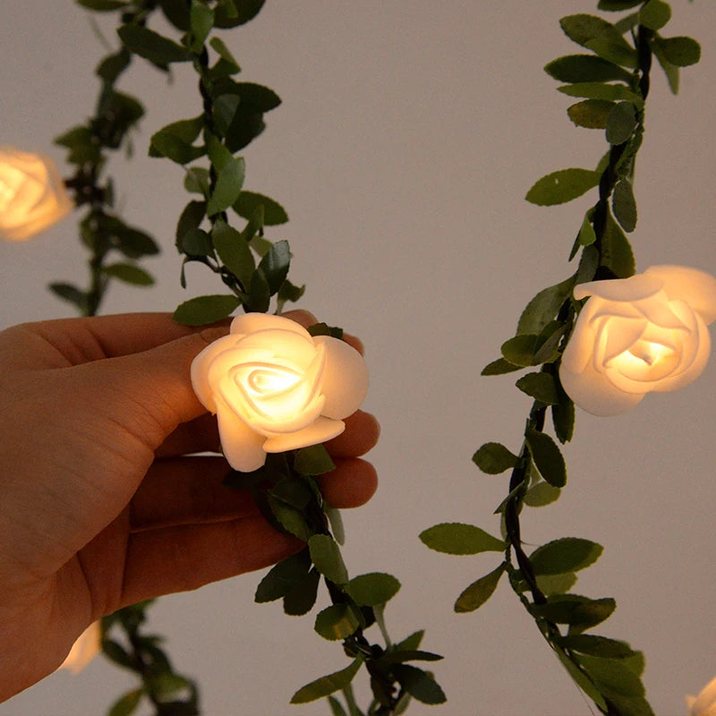 LED Flower Garland – 3m with Warm White Glow for Romantic Decor