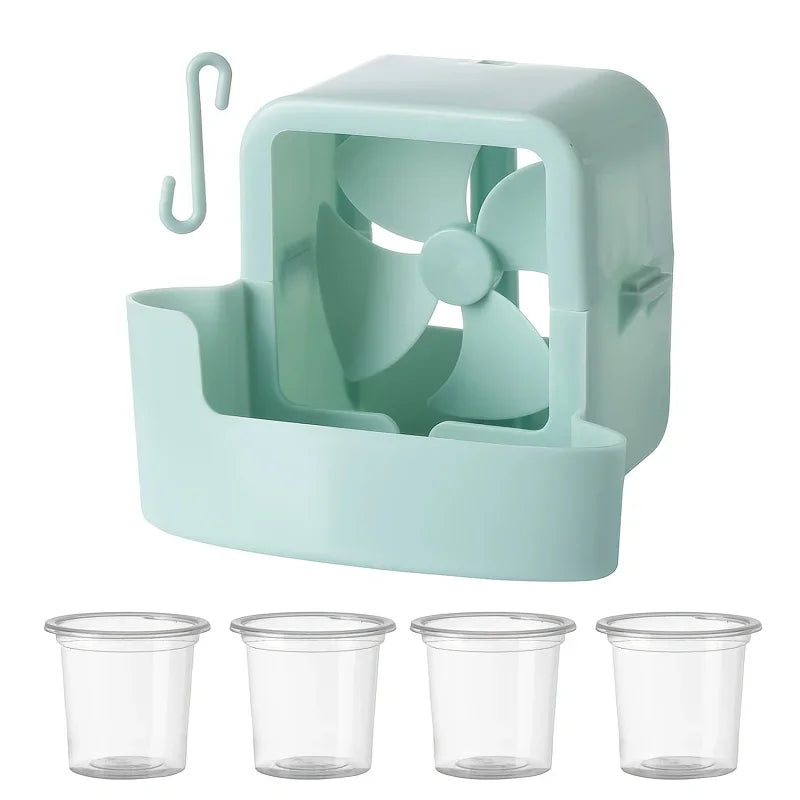 Cooling Fan Attachment with 4 Ice Containers for Enhanced Airflow