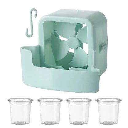 Cooling Fan Attachment with 4 Ice Containers for Enhanced Airflow