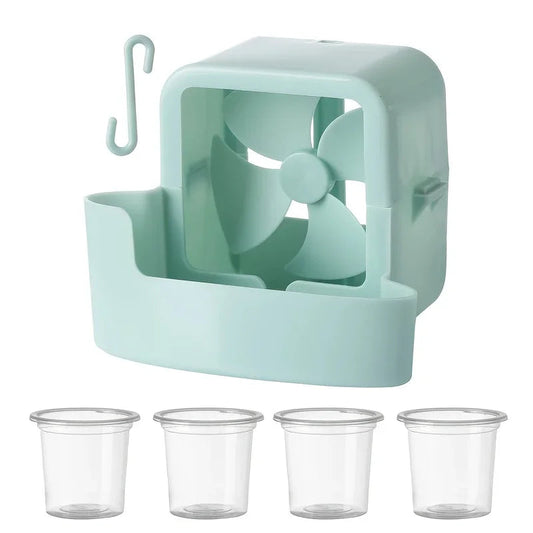 Cooling Fan Attachment with 4 Ice Containers for Enhanced Airflow