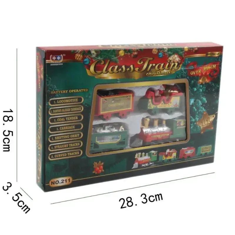Christmas Train Set with Tracks & Locomotive | Kids Train for Tree Decoration | Creative Gift for Children Ages 3 and Up
