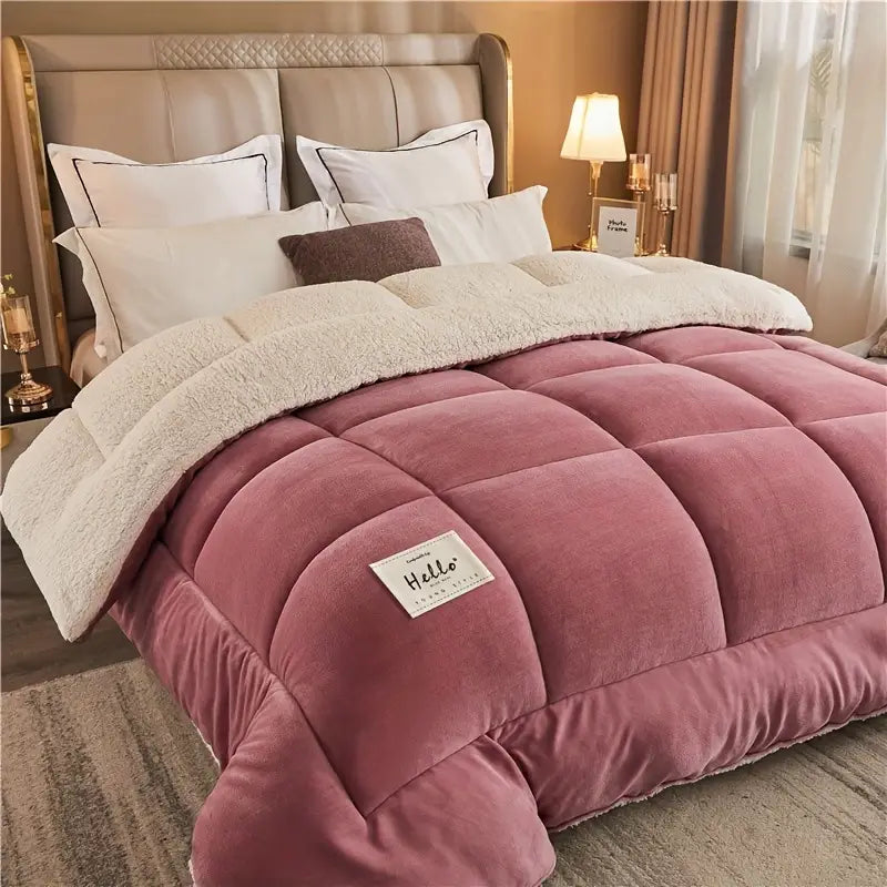 Winter Duvet | Quilted & Triple-Layered | Checkered Design | Warm & Easy Care