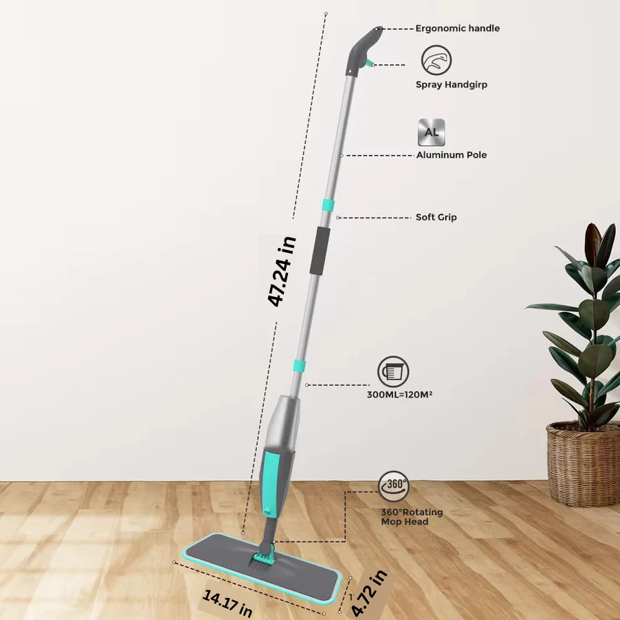 Microfiber Mop with Spray for Hard Surface Cleaning