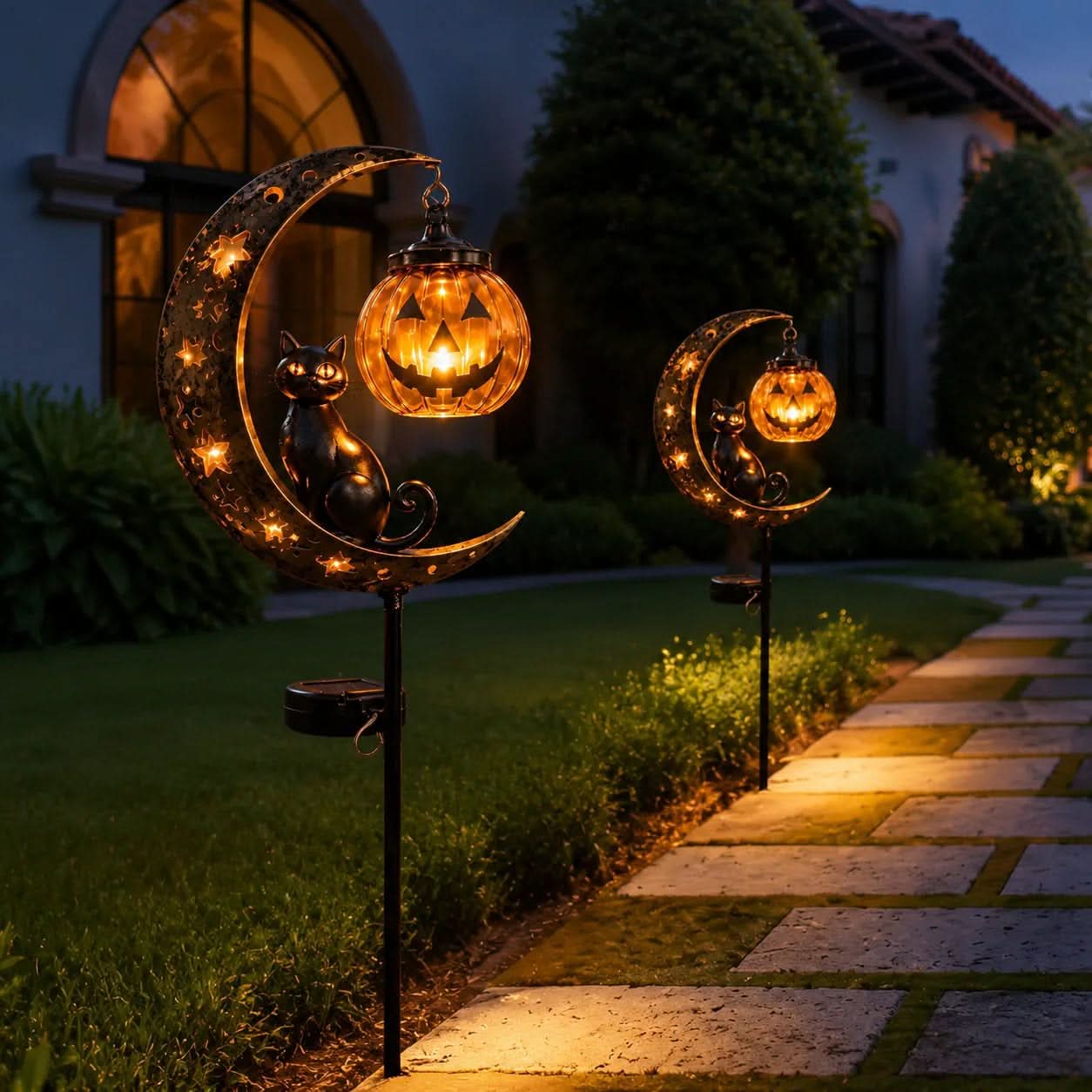 Pumpkin Garden Stake for Spooky Outdoor Atmosphere