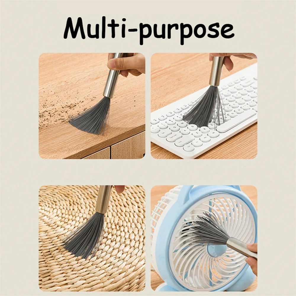 Stainless Steel Scrubbing Brush Set with Extended Handles - 2 Pieces for Pots & Pans