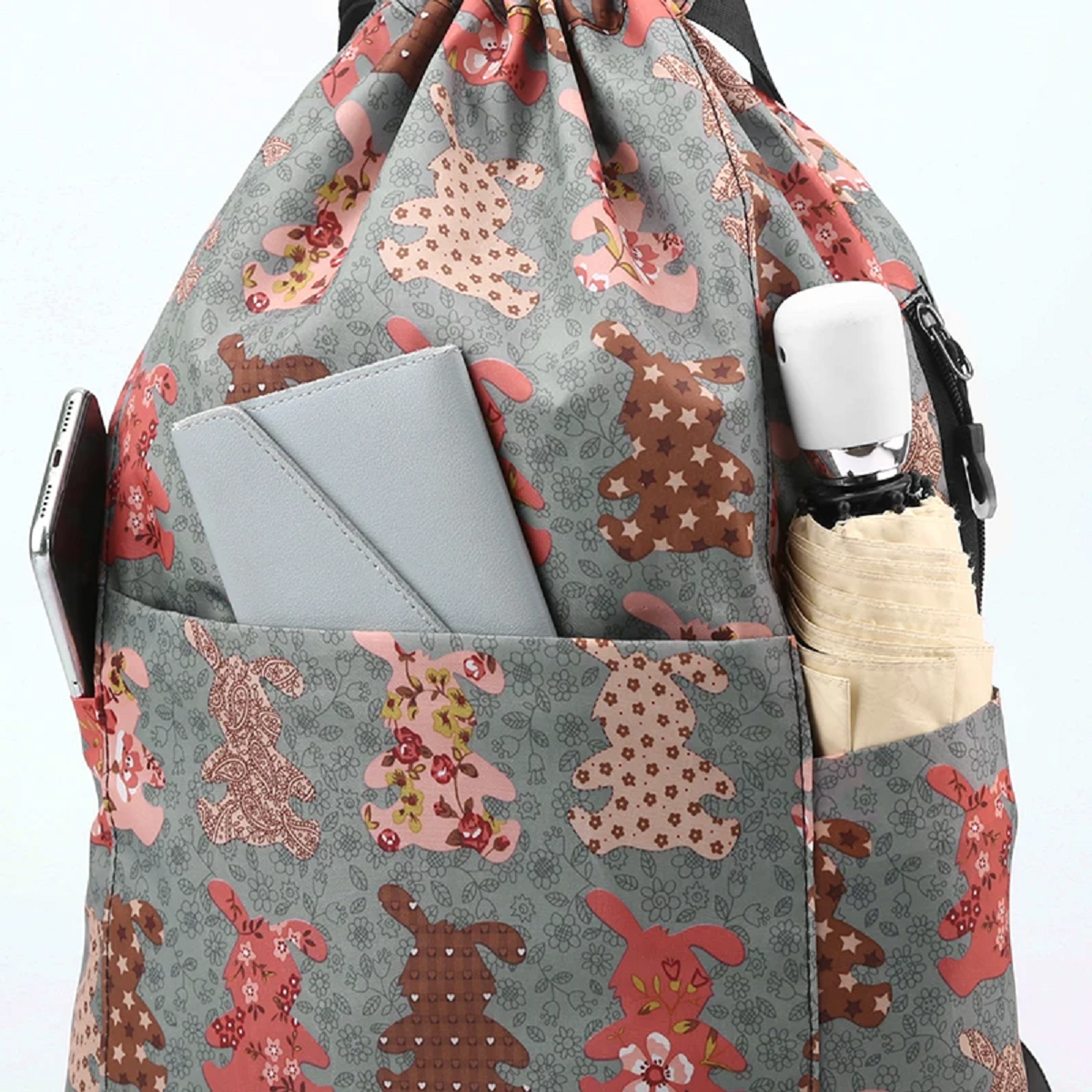 Foldable Backpack with Drawstring Closure – Spacious Design for Women