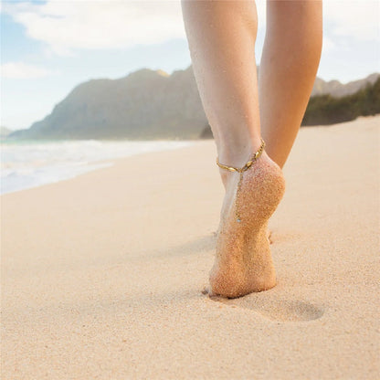 Women's Anklets in Gold Tone Stainless Steel Chain Design