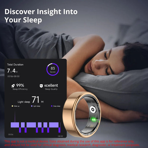 Health Tracker Ring with Charging Case
