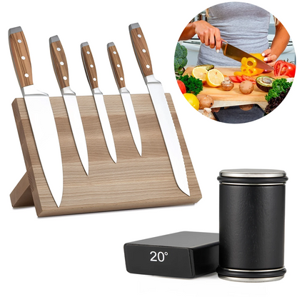 Straight Edge Knife Sharpener with Rolling Mechanism