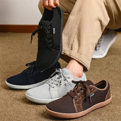 Breathable Minimalist Sneakers with Zero Drop Sole - Wide Fit Barefoot Shoes