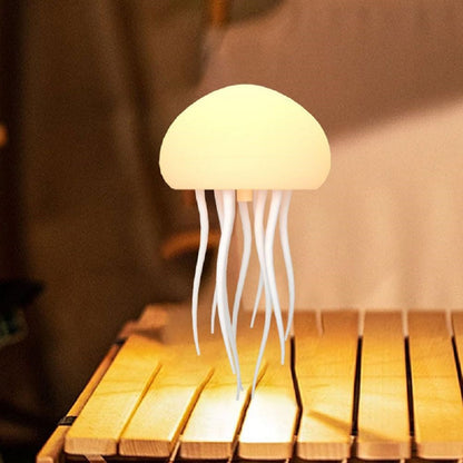 Voice-Activated Bedside Lamp with RGB Jellyfish Design and Type-C
