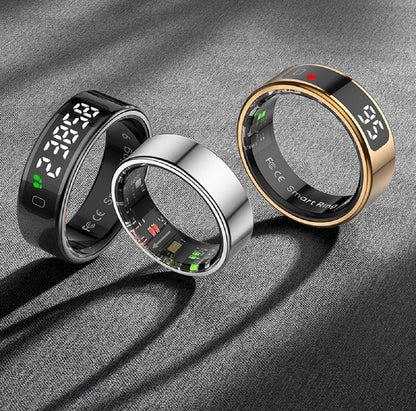 Touchscreen Health Tracker Smart Ring - 5ATM Waterproof Display
