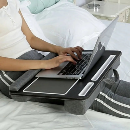 Lap Desk for Laptops – Portable with Anti-Slip Double Groove & Mouse Pad