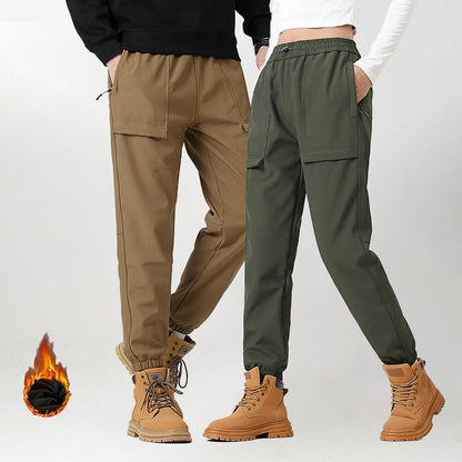 Water-Resistant Fleece-Lined Joggers for Unisex Winter Travel
