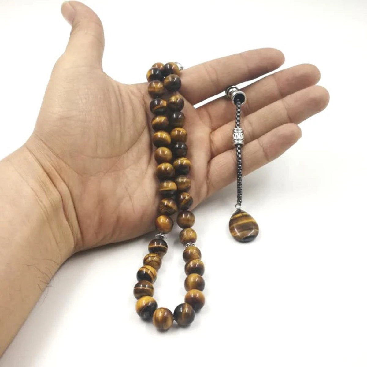 Prayer Beads Misbaha - Natural Tiger Eye Tasbih