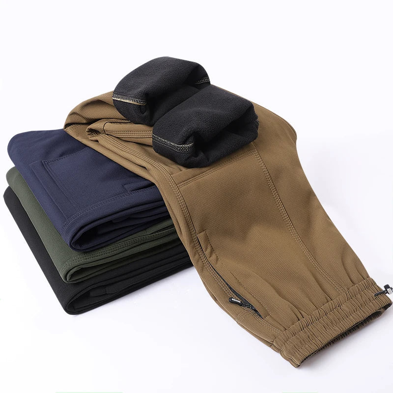 Water-Resistant Fleece-Lined Joggers for Unisex Winter Travel