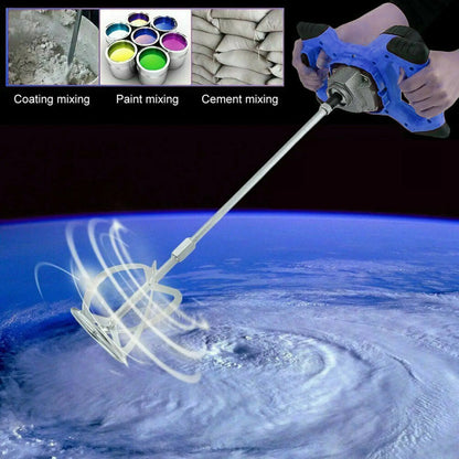 Handheld Electric Cement Mixer - 6-Speed Tool for Mixing Mortar and Paint