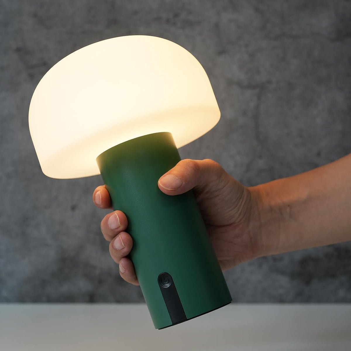 LED Table Lamp with Mushroom Design and Rechargeable Feature