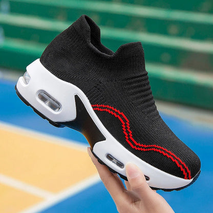 Slip-On Mesh Sneakers for Women - Breathable Platform Footwear