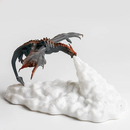3D Printed LED Night Light - Fire Dragon Design