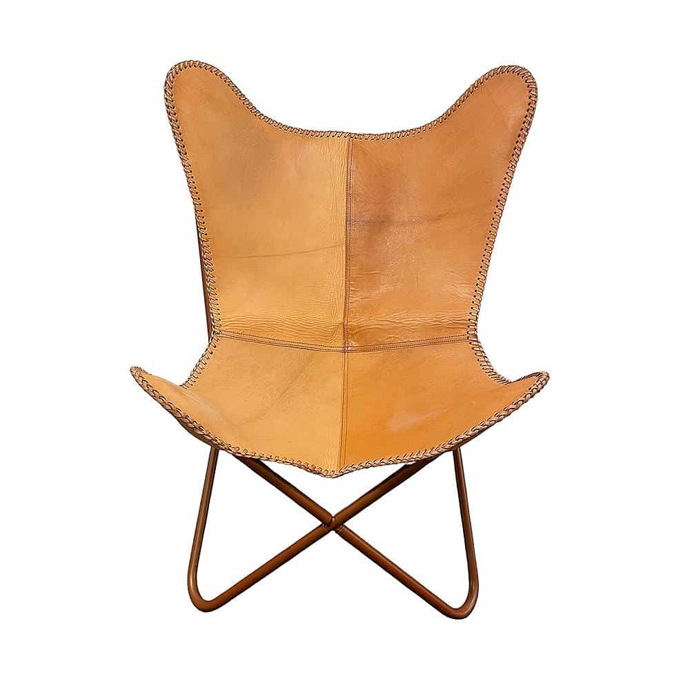 Genuine Leather Bat Chair in Various Colors Available